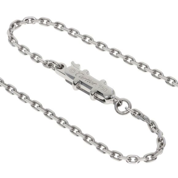 Cartier India Mystery Crown Diamond Necklace 18K White Gold Ladies - Picture 6 of 9